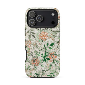Jasmine - William Morris British Floral Phone Case Iphone 17 Pro Max / Matte Green Floral Iphone 12 Case Matte Finish Textured William