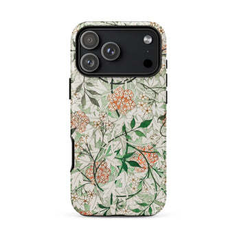 Jasmine - William Morris British Floral Phone Case Iphone 17 Pro Max / Matte Green Floral Iphone 12 Case Matte Finish Textured William