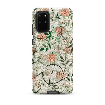 Jasmine - William Morris British Floral Phone Case Samsung Galaxy S20 Plus / Matte Phone Case Delicate Floral Pattern Orange White Blossoms
