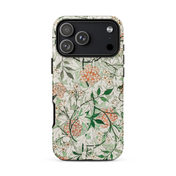 Jasmine - William Morris British Floral Phone Case Iphone 17 Pro Max / Matte Green Floral Iphone 12 Case Matte Finish Textured William