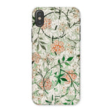 Jasmine - William Morris British Floral Phone Case Iphone x / Matte Floral Patterned Smartphone Case Green Leaves Orange Blossoms William