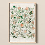 Jasmine - William Morris British Floral Textile Art Print / Canvas, 12x18’’ / 31x46cm / Natural Frame, Posters Prints & Visual Artwork,