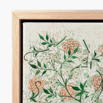 Framed Botanical Print Delicate Green Leaves Clusters Orange William Morris’s Jasmine, Beguiling Art, Enchantment