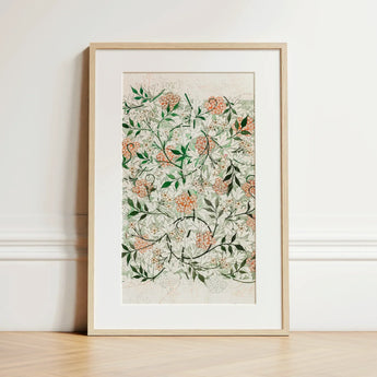 Jasmine - William Morris British Floral Textile Art Print / Canvas, William Morris’s Jasmine, Beguiling Art Print, Botanical Enchantment