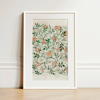 Jasmine - William Morris British Floral Textile Art Print / Canvas, William Morris’s Jasmine, Beguiling Art Print, Botanical Enchantment