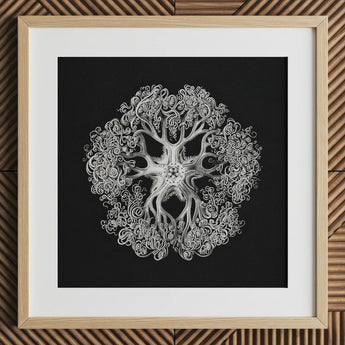 Jellyfish - Ernst Haeckel Ocean Life Art Print / Canvas Detailed Silver Etched Artwork Symmetrical Ornate Sea Star Mesmerizing Ophiuroid,