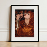 Joan of Arc - Dante Gabriel Rossetti Art Print / Canvas, 12x16’’ / 31x41cm / Black Frame / Matboard, Posters Prints & Visual Artwork, Toby