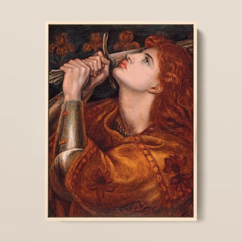 Joan of Arc - Dante Gabriel Rossetti Art Print / Canvas, 12x16’’ / 31x41cm / Natural Frame, Posters Prints & Visual Artwork, Toby Leon