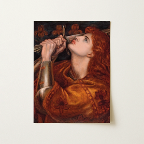 Joan of Arc - Dante Gabriel Rossetti Art Print / Canvas, 12x16’’ / 31x41cm / Unframed / no Border, Posters Prints & Visual Artwork, Toby