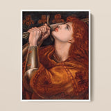 Joan of Arc - Dante Gabriel Rossetti Art Print / Canvas, 12x16’’ / 31x41cm / White Frame, Posters Prints & Visual Artwork, Toby Leon