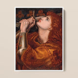 Joan of Arc - Dante Gabriel Rossetti Art Print / Canvas Framed Painting Woman Red Hair Ornate Golden Robe Dante Gabriel Rossetti, Rossetti