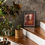 Joan of Arc - Dante Gabriel Rossetti Art Print / Canvas Framed Painting Woman Red Hair Textured Wall Backdrop, Prints