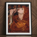 Joan of Arc - Dante Gabriel Rossetti Art Print / Canvas Framed Woman Red Hair Ornate Warm-toned, Prints