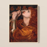 Joan of Arc - Dante Gabriel Rossetti Art Print / Canvas Framed Woman Red Hair Ornate Warm-toned, Prints