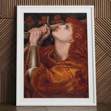 Joan of Arc - Dante Gabriel Rossetti Art Print / Canvas Framed Art Print Woman Red Hair Ornate Warm-toned Dante Gabriel Rossetti, Rossetti