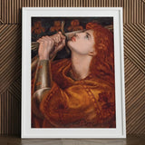 Joan of Arc - Dante Gabriel Rossetti Art Print / Canvas Framed Woman Red Hair Ornate Warm-toned, Prints
