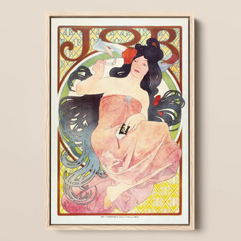 Job - Alphonse Mucha Art Nouveau Print / Canvas, 12x18’’ / 31x46cm / Natural Frame, Posters Prints & Visual Artwork, Toby Leon