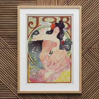 Job - Alphonse Mucha Art Nouveau Print / Canvas, 20x30’’ / 51x76cm / Natural Frame / Matboard, Posters Prints & Visual Artwork, Toby Leon