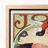 Artistic Canvas Print Stylized Woman Art Nouveau Design Alphonse Mucha, Composition Pivots