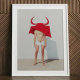 Joysticks - Surreal Gay Matador Art Print / Canvas Framed Man Red Fabric Horns Presented Matador’s Horny, Essence, Prints