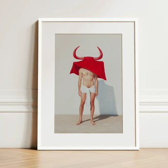 Joysticks - Surreal Gay Matador Art Print / Canvas Framed Muscular Figure Red Fabric Horns Matador’s Horny, Essence, Prints