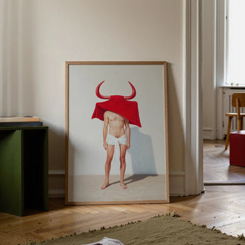 Joysticks - Surrealer schwuler Matador-Kunstdruck / Leinwand, Poster, Drucke & visuelle Kunstwerke, Toby Leon