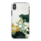 Kabocha Ni Tonbou - Ogata Gekko Ukiyo-e Phone Case Iphone Xs / Matte Phone Case Delicate Floral Design Green Leaves Yellow Ogata Gekko,