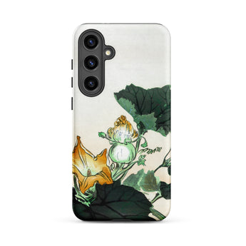 Kabocha Ni Tonbou - Ogata Gekko Ukiyo-e Phone Case Samsung Galaxy S24 Plus / Matte Phone Case Delicate Watercolor Illustration Green Gourds