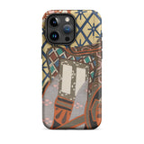 Kago Carriage - Kamisaka Sekka Phone Case Iphone 15 Pro Max / Matte Vibrant Intricately Designed Phone Case Colorful Geometric Patterned