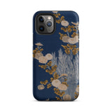 Kimono-Fragment mit Reisigzaun und Chrysanthemen Iphone-Hülle, 11 Pro / Matt, Handyhüllen, Toby Leon