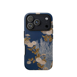 Kimono-Fragment mit Reisigzaun und Chrysanthemen iPhone Case, 17 Pro / Matt, Handyhüllen, Toby Leon