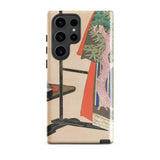 Kimono Valet - Kamisaka Sekka Phone Case Samsung Galaxy S23 Ultra / Matte Beige Smartphone Case Traditional Japanese Woodblock Print Design