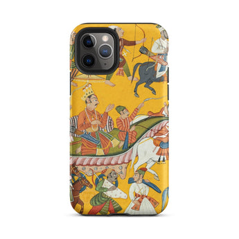 King Dasaratha Proceeds to Rama’s Wedding - Shangri Ramayana Phone Case Iphone 11 Pro / Matte Phone Case Historical Painting King
