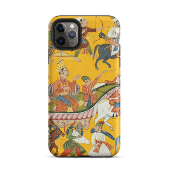 King Dasaratha Proceeds to Rama’s Wedding - Shangri Ramayana Phone Case Iphone 11 Pro Max / Matte Phone Case Indian Art King Dasaratha,