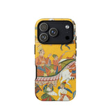King Dasaratha Proceeds to Rama’s Wedding - Shangri Ramayana Phone Case Iphone 17 Pro / Matte Yellow Phone Case Intricate Traditional Art