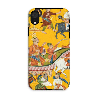 King Dasaratha Proceeds to Rama’s Wedding - Shangri Ramayana Phone Case Iphone Xr / Matte Phone Case Traditional Indian Miniature Painting