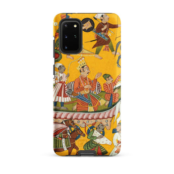 King Dasaratha Proceeds to Rama’s Wedding - Shangri Ramayana Phone Case Samsung Galaxy S20 Plus / Matte Vibrant Yellow Phone Case Adorned