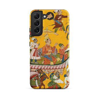 King Dasaratha Proceeds to Rama’s Wedding - Shangri Ramayana Phone Case Samsung Galaxy S22 / Matte Vibrant Yellow Phone Case Intricate