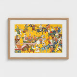 King Dasaratha Proceeds to Rama’s Wedding - Shangri Ramayana Art Print / Canvas Vibrant Framed Artwork Dynamic Historical Procession