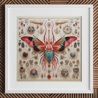 King Dom Beetle - Alien Insect Taxonomy Art Print / Canvas, King Dom Beetle, Alien Species Taxonomy, Xenoentomological Artistry