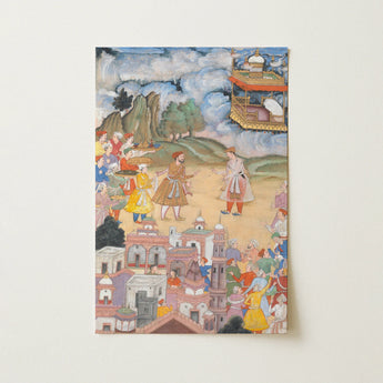 King Sal Visits Kala Yavana - Harivamsa Art Print / Canvas, 12x18’’ / 31x46cm / Unframed / no Border, Posters Prints & Visual Artwork, Toby