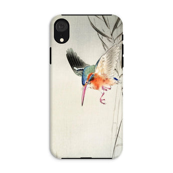 Kingfisher Hunting - Ohara Koson Bird Art Phone Case Iphone Xr / Matte Phone Case Colorful Hummingbird Illustration Ohara Koson, Kachōe