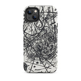 Kleine Welten Viii - Wassily Kandinsky Phone Case Iphone 14 Plus / Matte Abstract Black White Phone Case Kleine Welten Viii, Wassily
