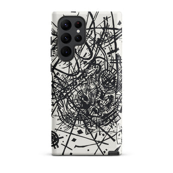 Kleine Welten Viii - Wassily Kandinsky Phone Case Samsung Galaxy S22 Ultra / Matte Black White Abstract Line Art Phone Case Bold Kleine