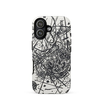 Kleine Welten Viii - Wassily Kandinsky Phone Case Iphone 17 / Matte White Black Abstract Art Phone Case Textured Design Kleine Welten Viii,