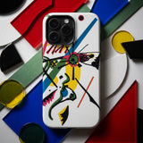 Kleine Welten i - Wassily Kandinsky Phone Case White Phone Case Vibrant Abstract Design Bold Black Kandinsky’s Kleine Welten, Wassily