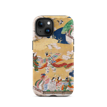 Kocho Chapter - Tale of Genji Heian Period Phone Case Iphone 15 / Matte Artistic Phone Case Kocho Chapter, Five Attendants Unfurl, Genji