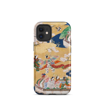 Kocho Chapter - Tale of Genji Heian Period Phone Case Iphone 12 Mini / Matte Artistic Phone Case Kocho Chapter, Five Attendants Unfurl,