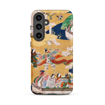 Kocho Chapter - Tale of Genji Heian Period Phone Case Samsung Galaxy S24 Plus / Matte Vibrant Gold-toned Phone Case Intricate Traditional