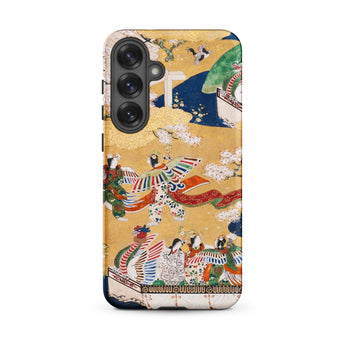 Kocho Chapter - Tale of Genji Heian Period Phone Case Samsung Galaxy S25 Plus / Matte Vibrant Gold-toned Phone Case Intricate Traditional